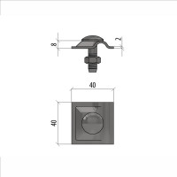 Универсальный соединитель Система КМ для прутка D5-10 мм с 1 пластиной 40х40 мм CU MA0289 USM-D5-10 CU