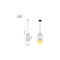 Подвесной потолочный светильник (подвес) Rivoli Bethany 4107201 1 Е14, 40 Вт, дизайн шар Б0057923