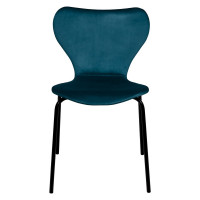 Стул BRADEX seven темно-бирюзовый велюр, черные ножки RF 0255