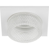 Декоративный встраиваемый светильник ЭРА DK110 WH/CL MR16, GU5.3, белый/прозрачный Б0058411