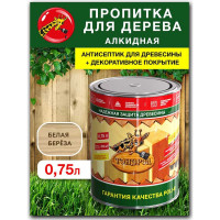 Пропитка для дерева Poli-R тонэрол белая береза, 0.75 л 22041
