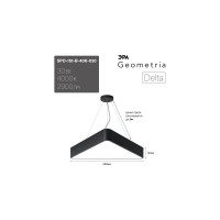 Подвесной светильник LED ЭРА Geometria Delta SPO151B40K030 30Вт, 4000К, IP40, черный, драйвер внутри Б0058867