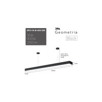 Светильник LED Geometria ЭРА SPO-114-B-40K-036 Block 36Вт 4000К 3000Лм IP40 черный подвесной Б0058861