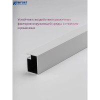 Профиль для москитной двери KOMFORT москитные системы рамный, 25x17, белый, 2 м ПРБ02645