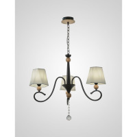 Подвесная люстра Мелодия Света PL6238-3 BK+Wood 000060427