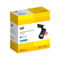 Трековый светодиодный светильник IEK Lighting дто 1302 20вт, 4000к, однофазный, 24 градусов, черный LT-DSO0-1302-20-40-K02