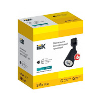 Трековый светодиодный светильник IEK Lighting дто 1402 8вт, 4000к, однофазный, 50 градусов, черный LT-DSO0-1402-08-40-K02
