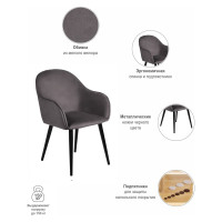 Стул BRADEX frida тёмно-серый велюр RF 0379