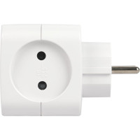 Электрический разветвитель ЭРА SP-2-USB-W на 2 розетки, 220V + 2xUSB 2400mA, без заземления, 10А, белый Б0049531