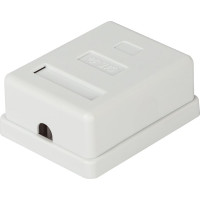 Компьютерная розетка ЭРА RJ45, категория 5е, неэкранированная, 1порт, упаковка 1 шт. Б0056901