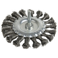 Щетка дисковая витая с хвостовиком 75 мм, проволока - INOX 0.50 мм DEBEVER DB80163380