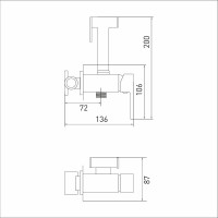 Встраиваемый смеситель с гигиенической лейкой MIXLINE ML 31-082 25k 551786