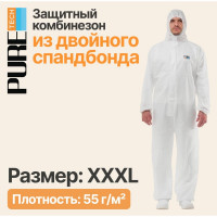 Защитный Комбинезон Puretech С2, плотность 55 г/м2, материала SMS, размер XXXL, шт C2506