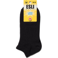 Хлопковые женские носки ESLI 19с-149спе, короткие, р. 23-25, 000 черный 1001321180030012000