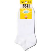 Хлопковые женские носки ESLI 19с-149спе, короткие, р. 23-25, 000 белый 1001321180030015000