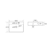 Керамическая раковина Santi Line матовая чёрная накладная SL-1003MB