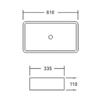 Керамическая раковина Santi Line чёрная матовая накладная SL-1073MB