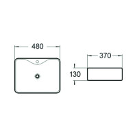 Керамическая раковина Santi Line черная матовая накладная SL-1011MB