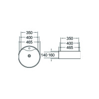 Керамическая раковина Santi Line черная матовая накладная SL-1069MB