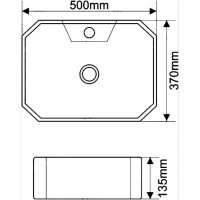Керамическая накладная раковина Santi Line SL-1083