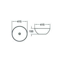 Керамическая накладная раковина Santi Line SL-1039