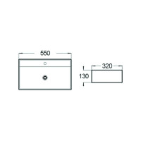 Керамическая накладная раковина Santi Line SL-1098