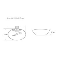 Керамическая накладная раковина Santi Line SL-1022