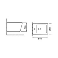 Подвесное биде Santi Line чёрное матовое SL-5054MB