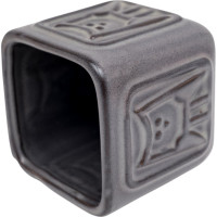 Кашпо Scheurich Kübel Rumba grey wash керамика, длина 8 см, высота 7 см, серое 065443