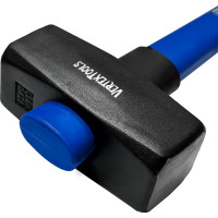 Кувалда vertextools 6000 г, фибергласовая обрезиненная рукоятка 10-12-6000