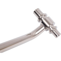 Приборная т-образная аксиальная трубка RTP латунь, 20x250x16, хромированная, 29335