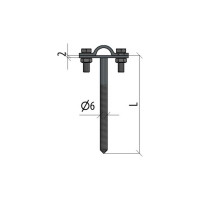 Держатель для прутка D5-10 мм вкручиваемый Система КМ L250 мм AURAFORT HD MA0187 DPV-L250-D5-10 HD
