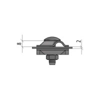 Универсальный соединитель для прутка D5-10 мм с 3 пластинами 40х40 мм Система КМ AURAFORT HD MA0293 3USM-D5-10 HD