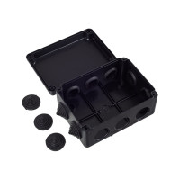 Распаячная коробка IEK км41242 150x110x70мм ip55 10 вв. черная UKO11-150-110-070-K02-55