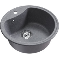 Мойка MIXLINE ml-gm09 круглая, графит (342), 510 мм (глуб. чаши 190) new 551803