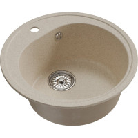 Мойка MIXLINE ml-gm11 круглая, бежевая (328), 500 мм (глуб. чаши 180) new 551824