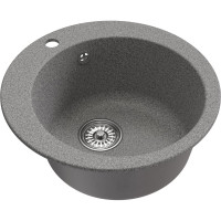 Мойка MIXLINE ml-gm13 круглая, темно-серая (309), 495мм (глуб. чаши 200) new 551891