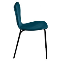 Стул BRADEX seven темно-бирюзовый велюр, черные ножки RF 0255