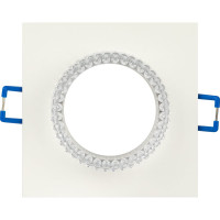 Декоративный встраиваемый светильник ЭРА DK110 WH/CL MR16, GU5.3, белый/прозрачный Б0058411