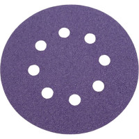 Круг абразивный Violet 125 мм, 50 шт, 8 отв, Р 60 керамическое зерно H7 385063