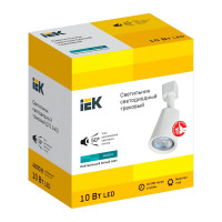 Трековый светодиодный светильник IEK Lighting дто 1403 10вт, 4000к, однофазный, 50 градусов, белый LT-DSO0-1403-10-40-K01
