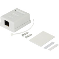 Компьютерная розетка ЭРА RJ45, категория 5е, неэкранированная, 1порт, упаковка 1 шт. Б0056901