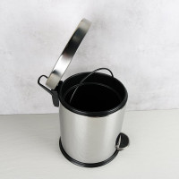 Ведро с крышкой FIXSEN 5 л, хром 34024