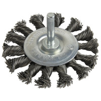 Щетка дисковая витая с хвостовиком 75 мм, проволока - INOX 0.50 мм DEBEVER DB80163380