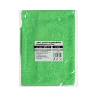 Тряпка для пола ООО Комус из микрофибры, универсальная, 220 г/кв. м, 50x80 см, зеленая 1612808