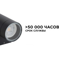 Уличный настенный поворотный светильник Apeyron 2хmax 35вт gu10, ip54, графит, алюминий 11-121