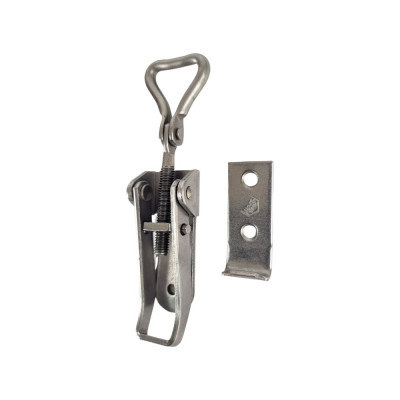 Замок для ящика VORMANN с регулировочным винтом, с ответной частью (прямая), 92/123x32мм, нержавеющая сталь 011203000/8018