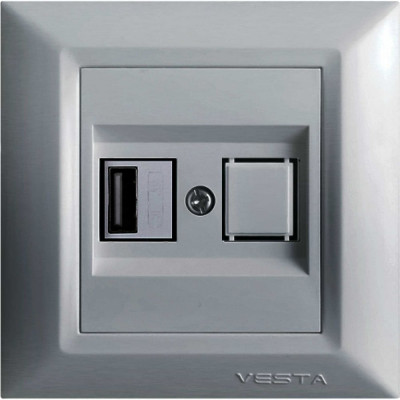 Розетка Vesta Electric Roma Silver FRZ00050209SRM