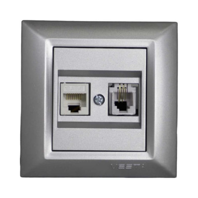 Розетка для сетевого кабеля Vesta Electric Roma Silver FRZ00010113SRM