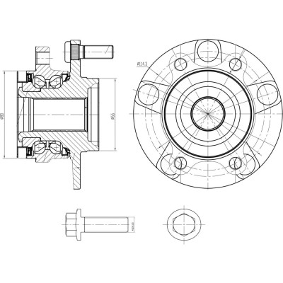 Передняя ступица для автомобиля nissan qashqai (06-) TRIALLI MR 1461